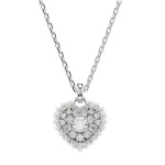 Monemel Swarovski Mavi Kalp  Kolye (Altın Kaplama) SEVGILIYE HEDIYE